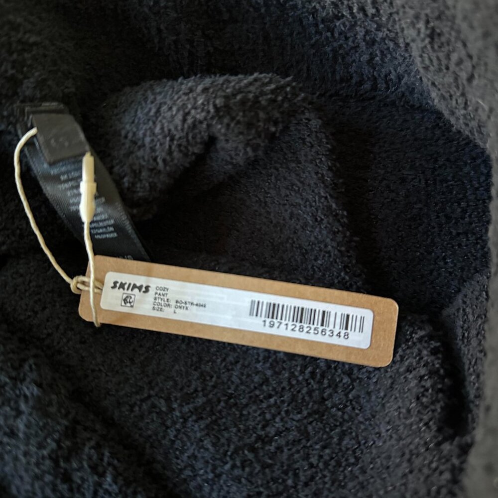 SKIMS Women's Cozy Leg Pants NWT (Large) in Onyx - Picture 6 of 6